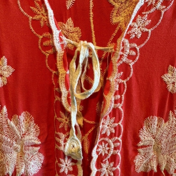 Solitaire Embroidered Anthro Cardigan Short Sleeve Sz L - Picture 2 of 9